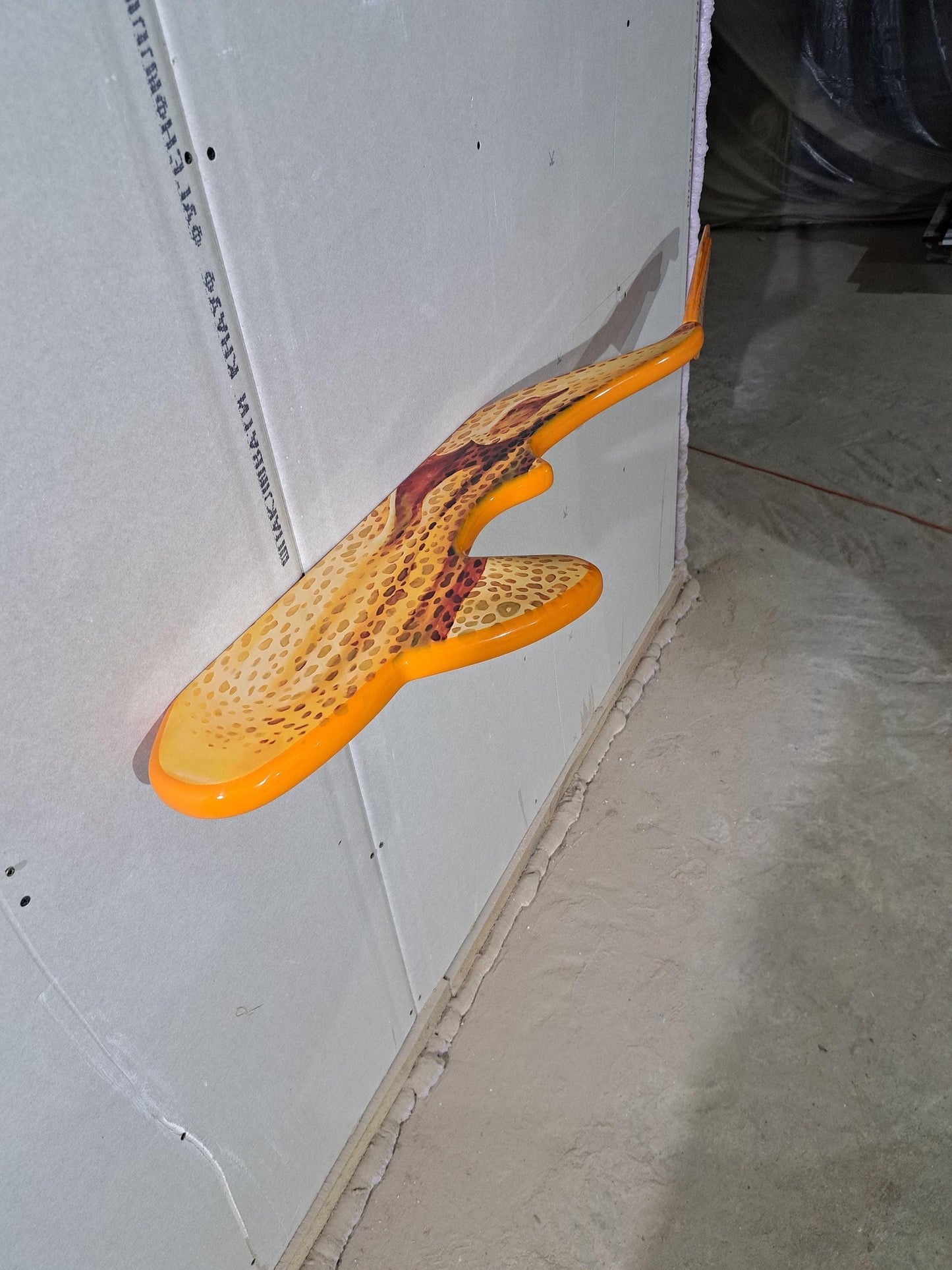 40 inch Shelf in the shape of a leopard shark for wall decoration
