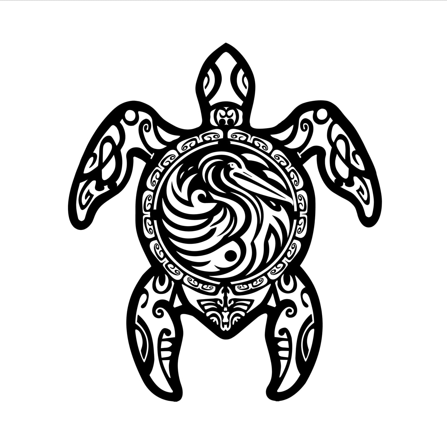 Handcrafted turtle, pelican ceiling chandelier