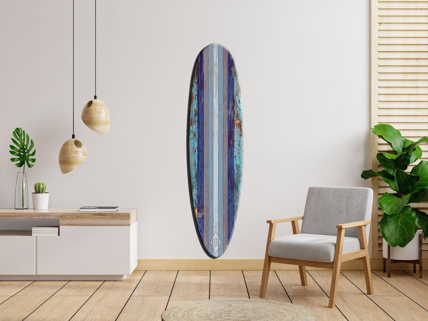 Surfboard Wall Art, Tropical, Wave, Bar Decor, Beach Decor, Vintage