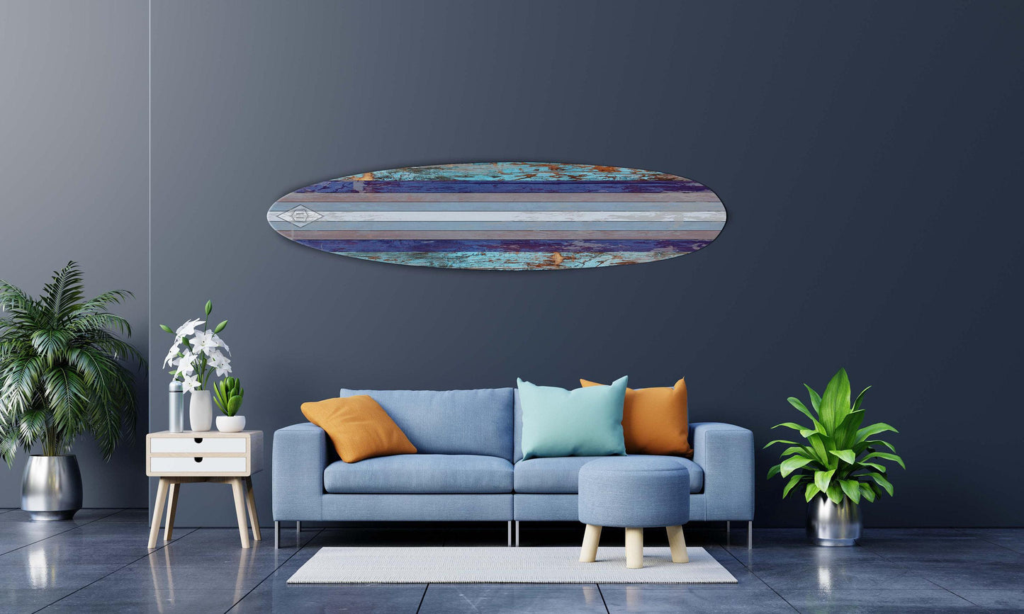 Surfboard Wall Art, Tropical, Wave, Bar Decor, Beach Decor, Vintage