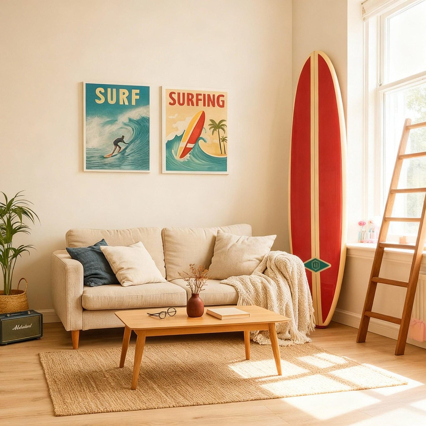 Vintage Longboard Shape Inspired by Early Hawaiian Design – 1950s Coastal Style
