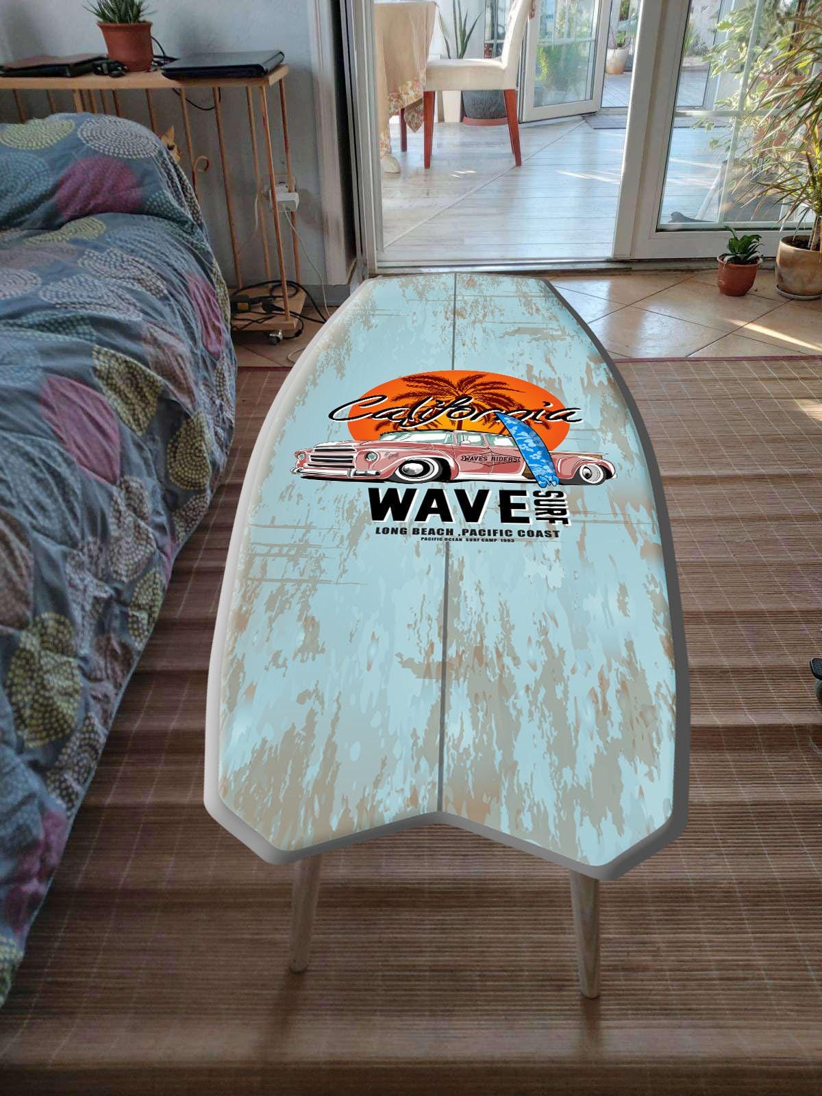 Surfboard Coffee Table: Beach Bar Decor, Surf Gift