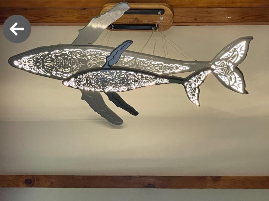 72 " Black Whale and Calf LED Chandelier (without strip)