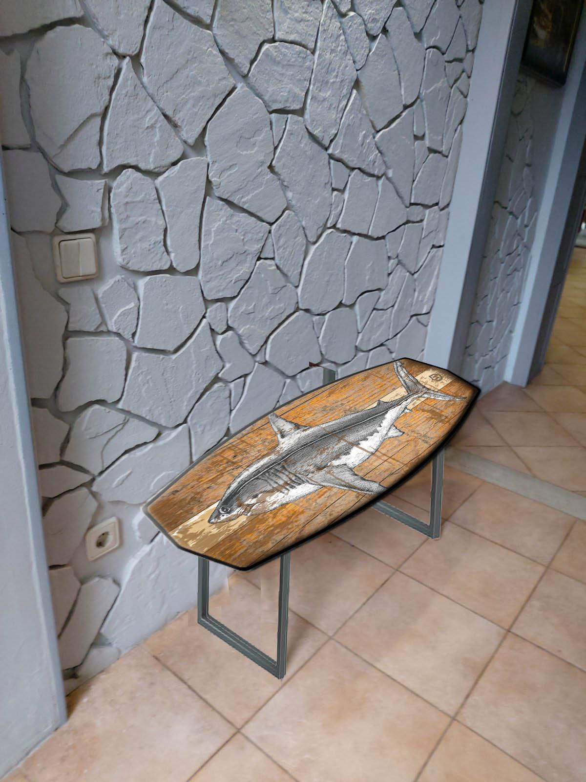 Shark Surfboard Bench – Nautical Vintage Seating
