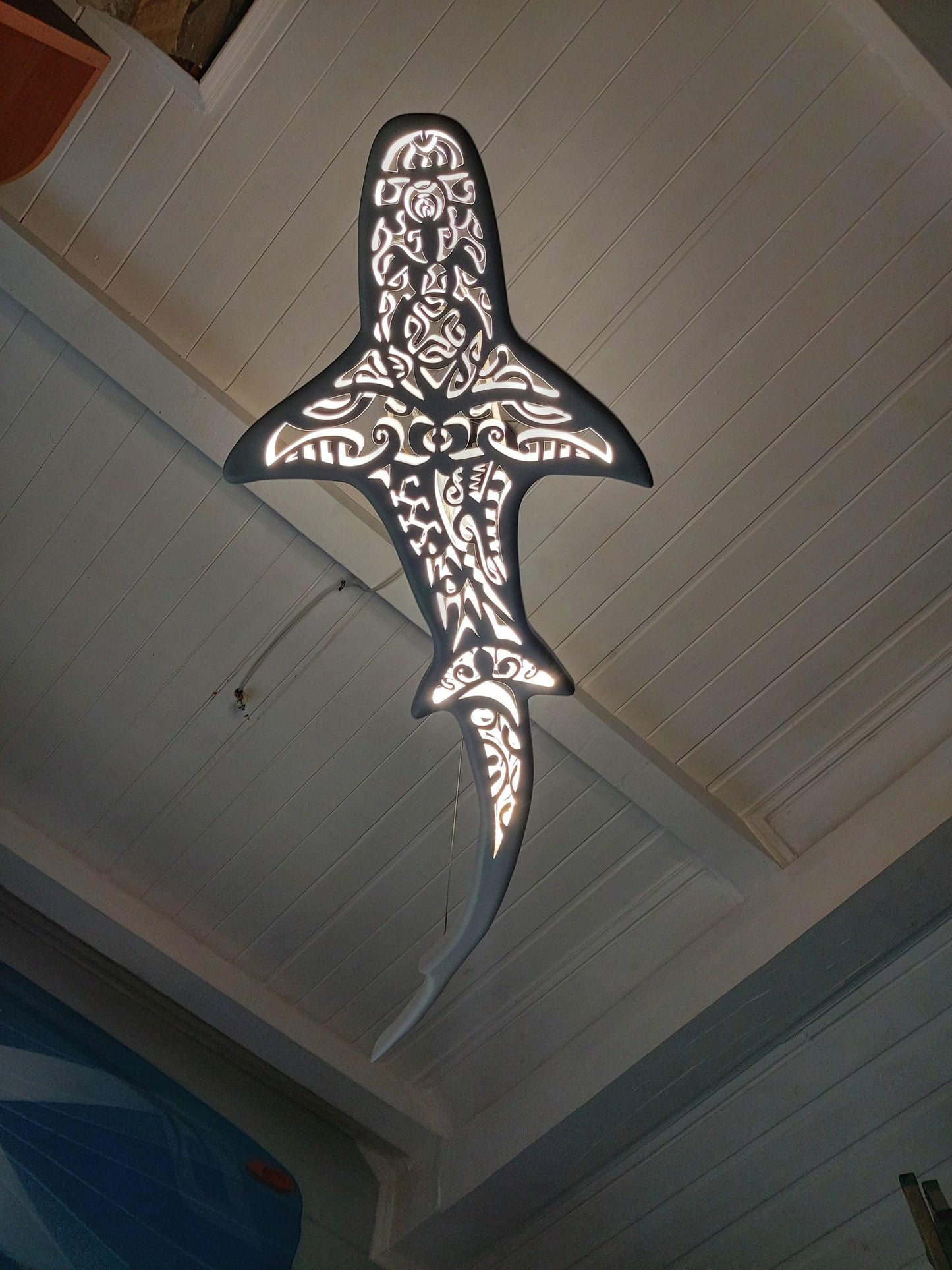 Shark LED Ceiling Chandelier – Surf Style Ocean Light