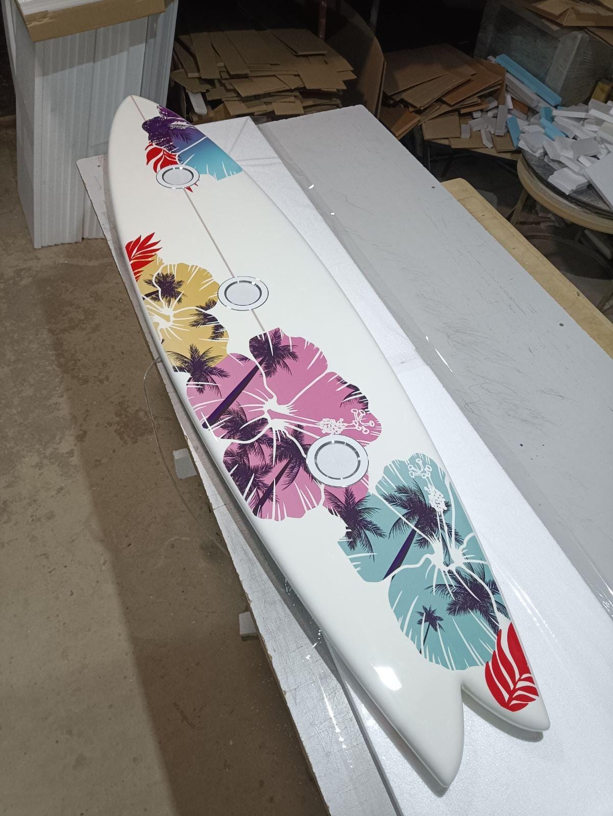 Surfboard ceiling chandelier, flowers, Pool Billiard Table Light