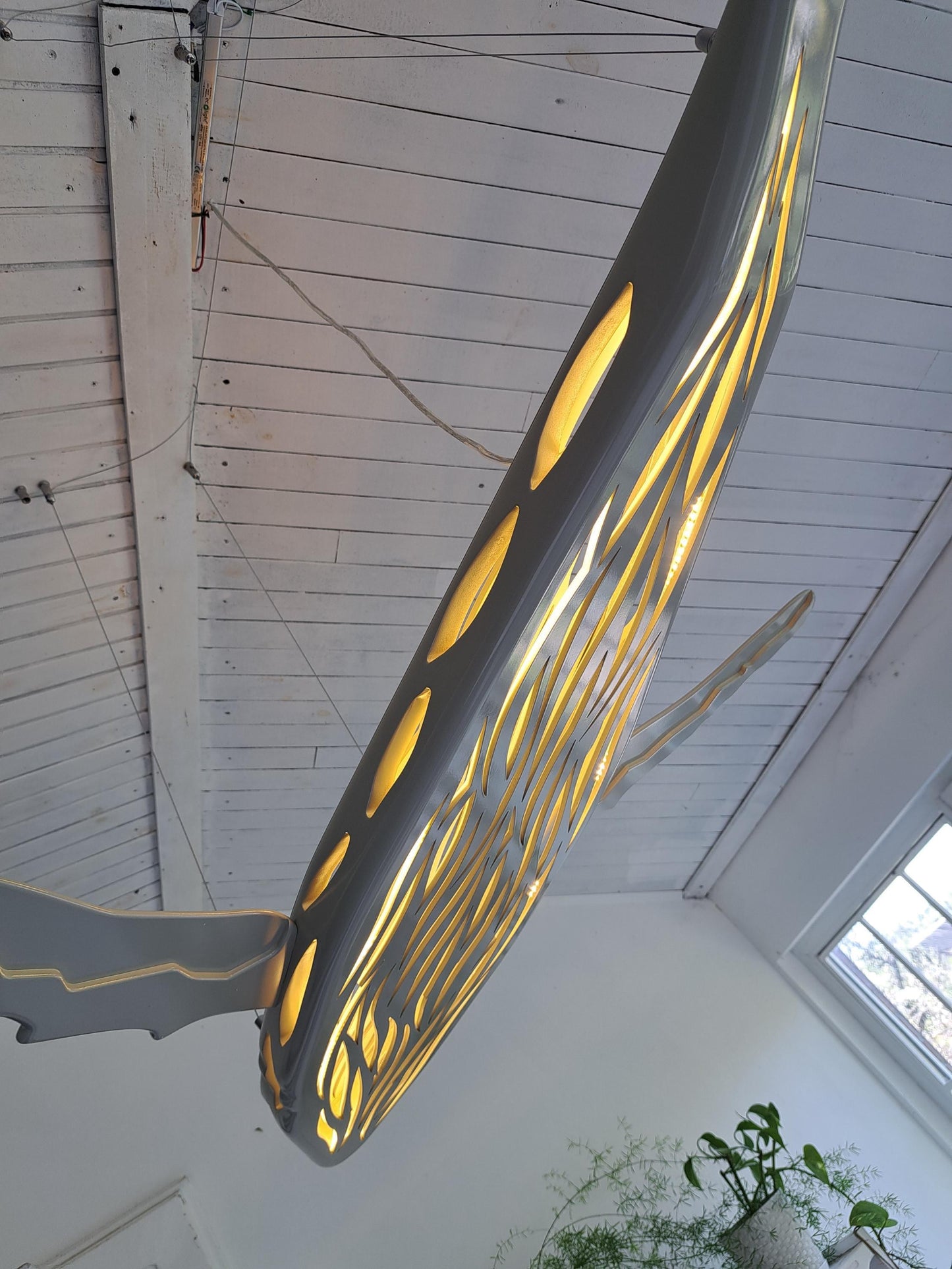 Whale LED Ceiling Chandelier – Sculptural Ocean Statement Light