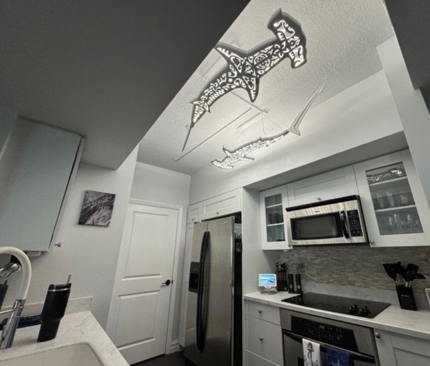 Dancing Sharks LED Ceiling Chandelier – Shark Ocean Statement Light