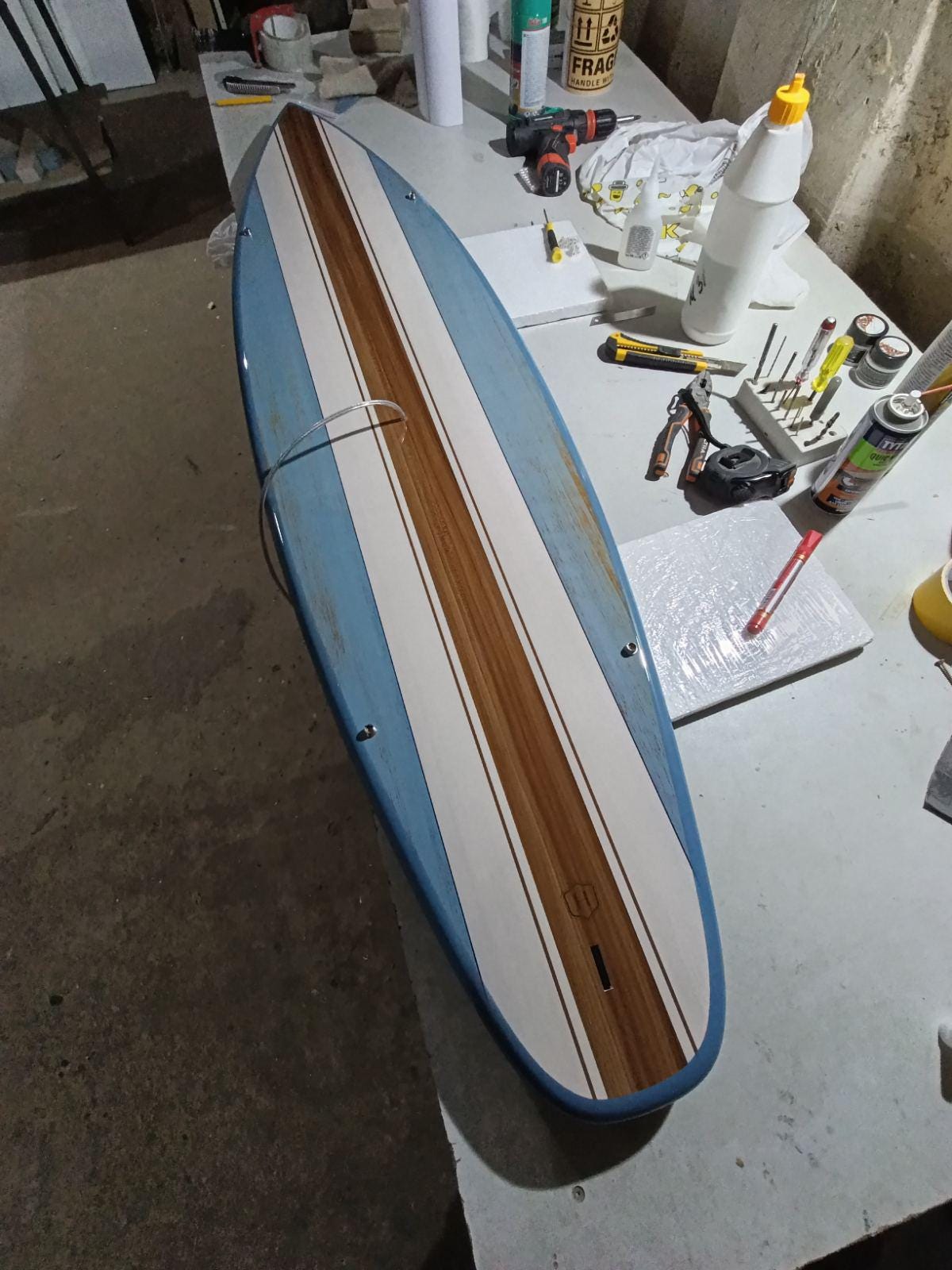 Surfboard Billiard Light – Coastal Beach House Bar Ceiling Lamp