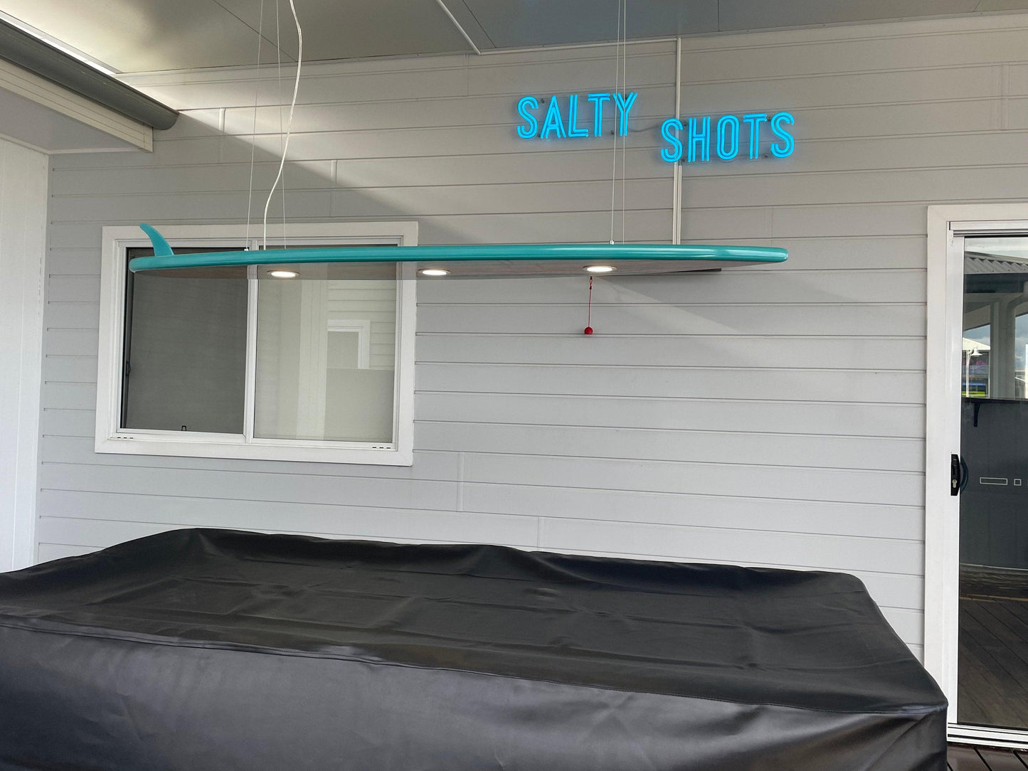 Surfboard shaped ceiling chandelier, Pool Billiard Table Light