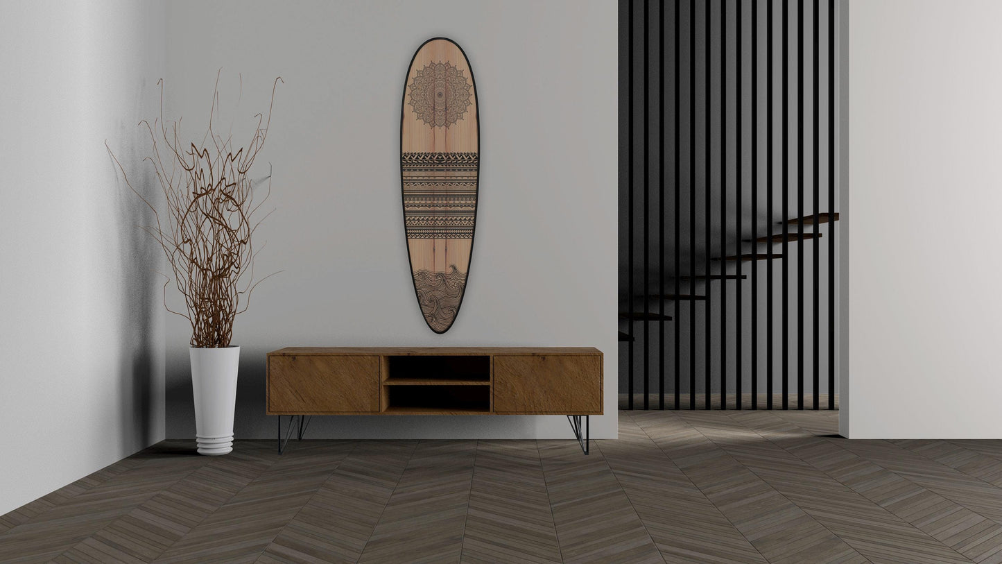 Turtle Surfboard Wall Art - Coastal decor