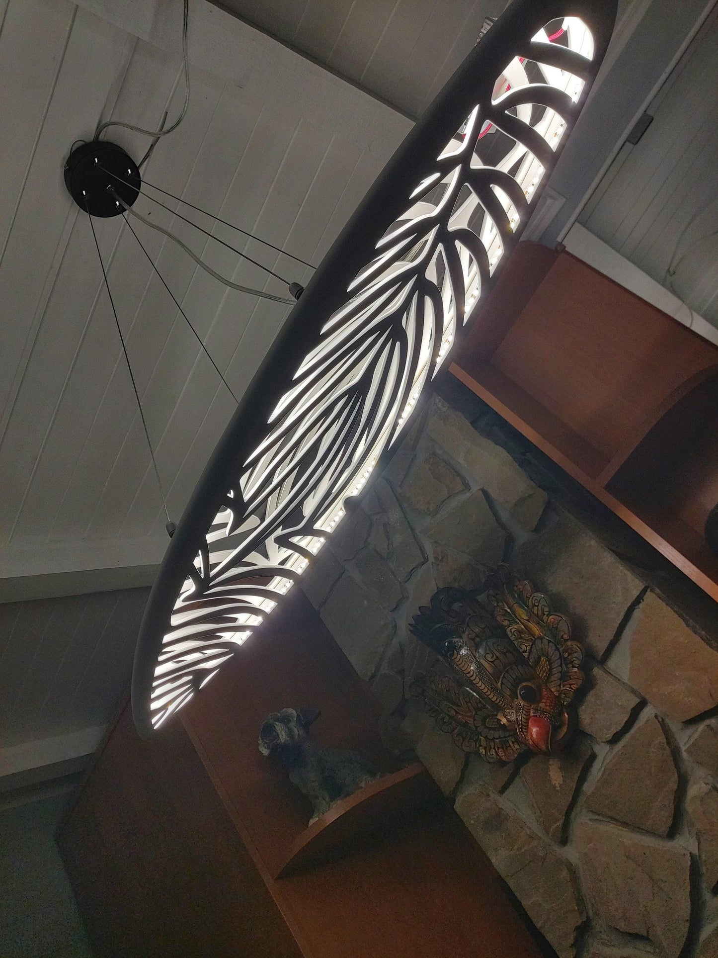 Palm Leaf LED Ceiling Light – Tropical Elegance in Motion