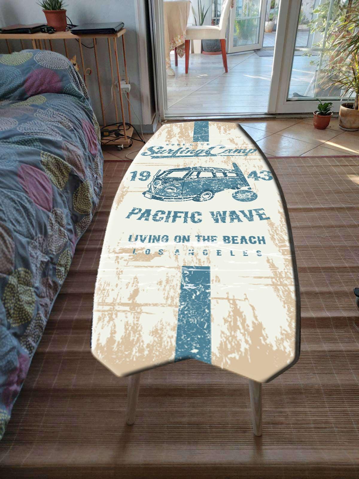 Hula Girl Surfboard Coffee Table – Vintage Hawaiian Aloha Style