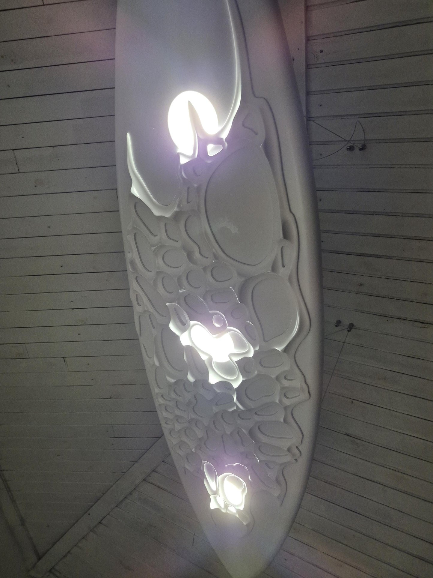 Surfboard Billiard Light – Coastal Game Room Ceiling Lamp