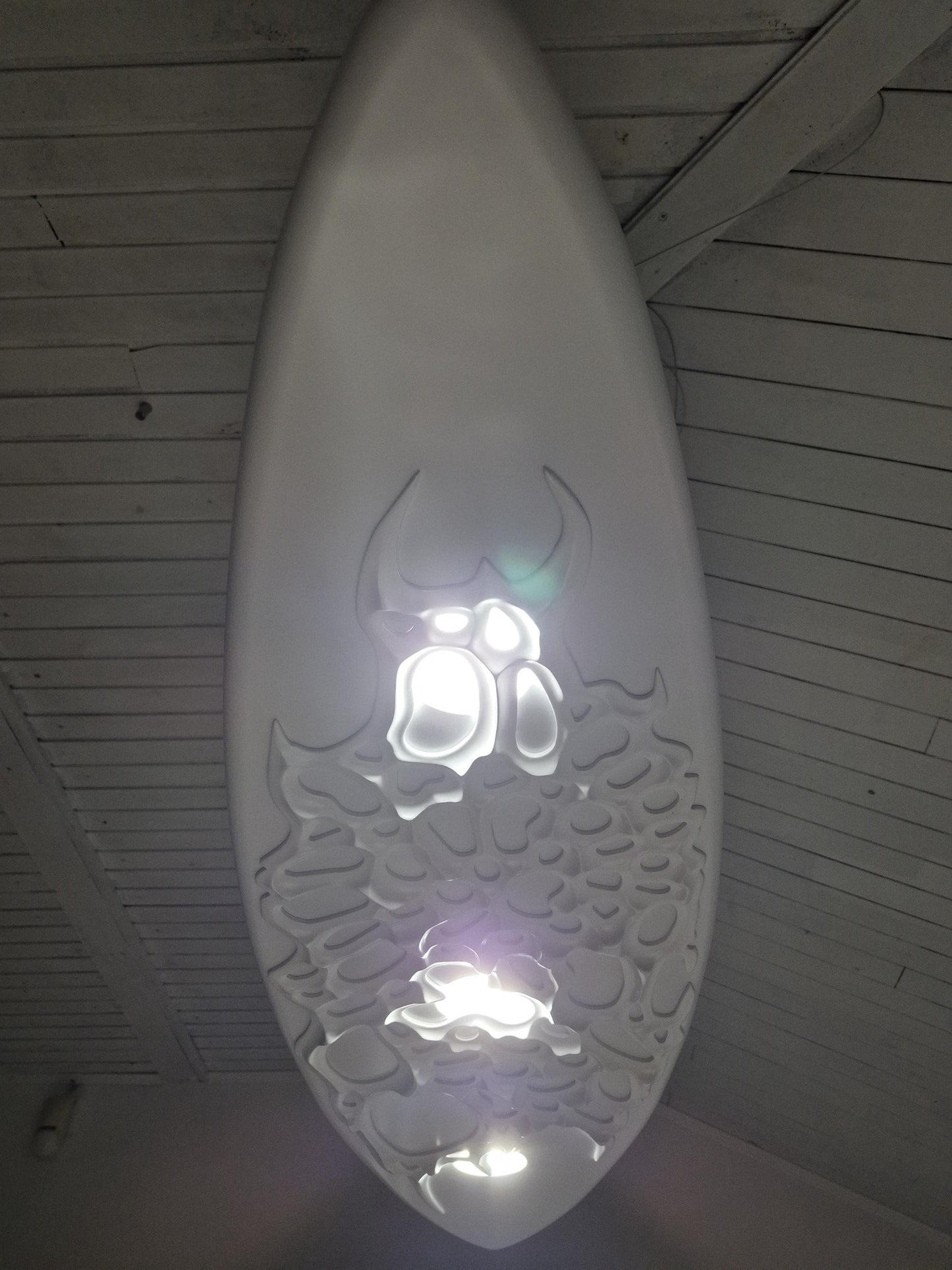 Surfboard Billiard Light – Coastal Game Room Ceiling Lamp