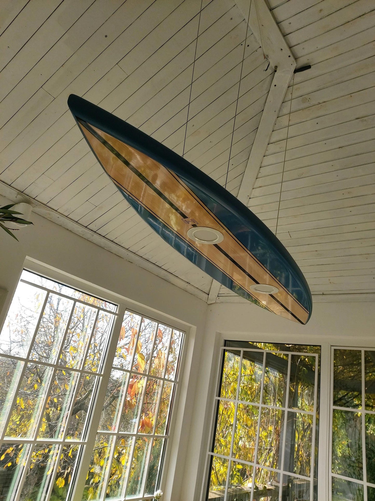 Surfboard Billiard Light – Coastal Game Room Ceiling Lamp