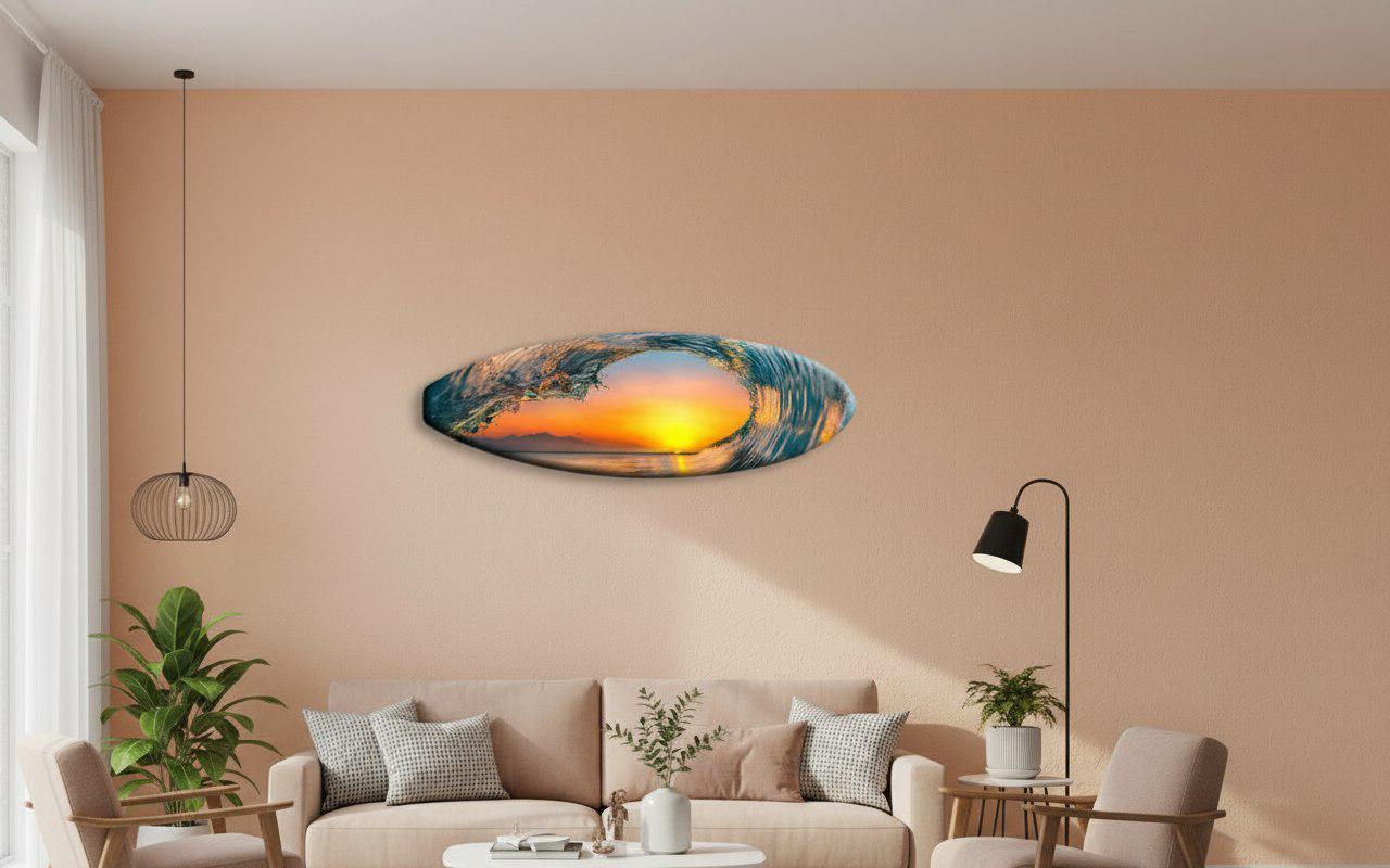 Sunset surfboard Wall Art – Coastal Decor