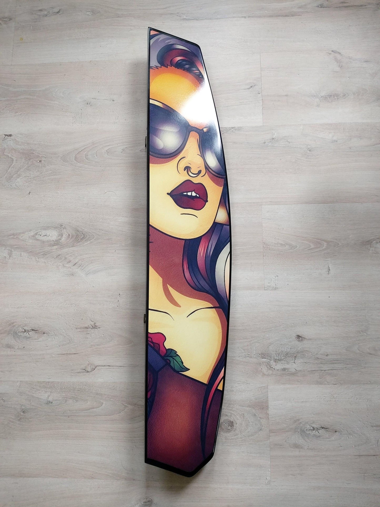 Half surfboard wooden wall pendants for teenager's room decoration ( model NOELLE )