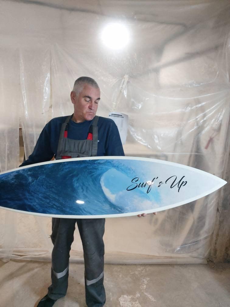 Surfboard Wall Art: Ocean Wave Coastal Decor