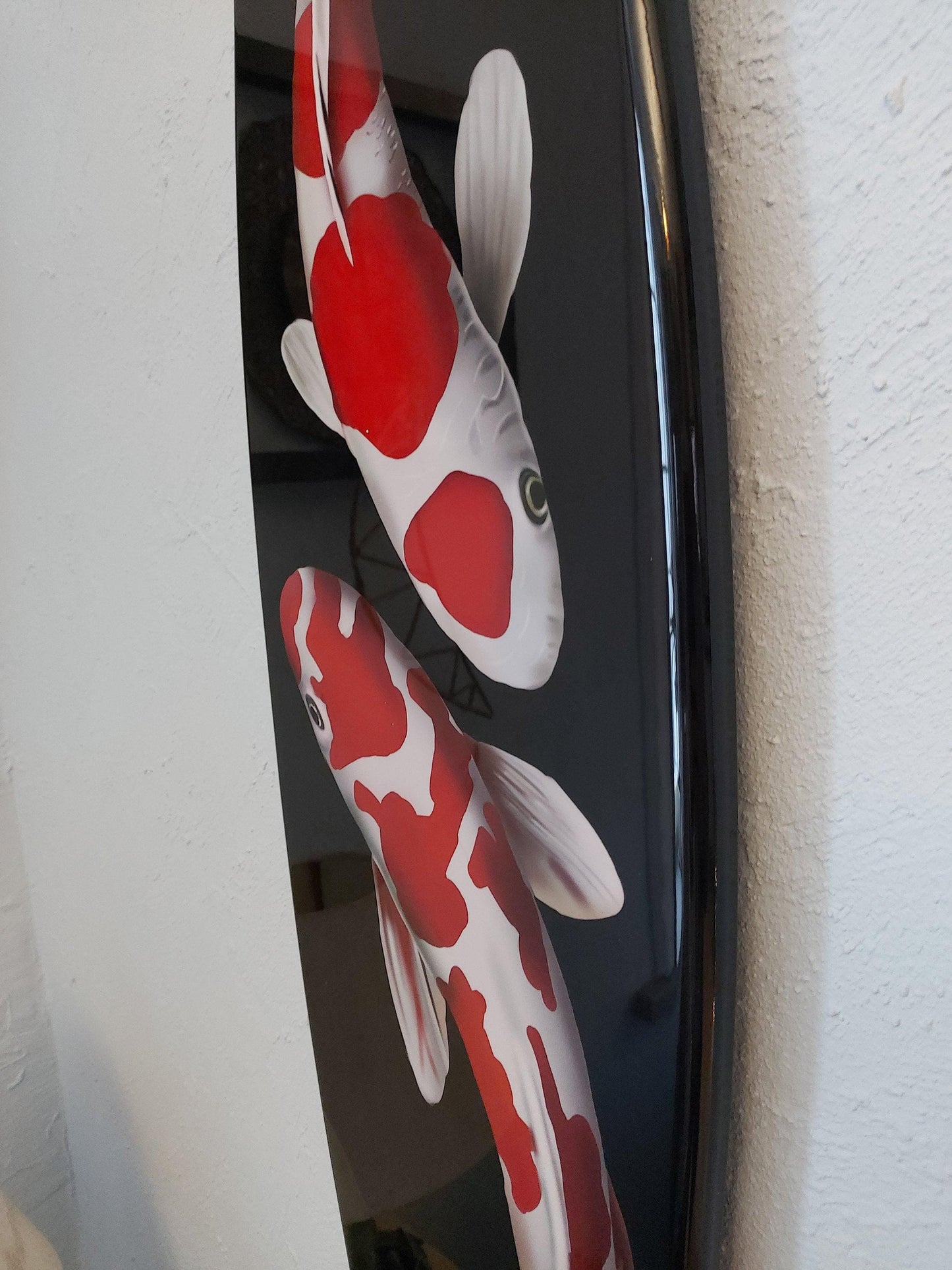 Surfboard wall art with mermaid