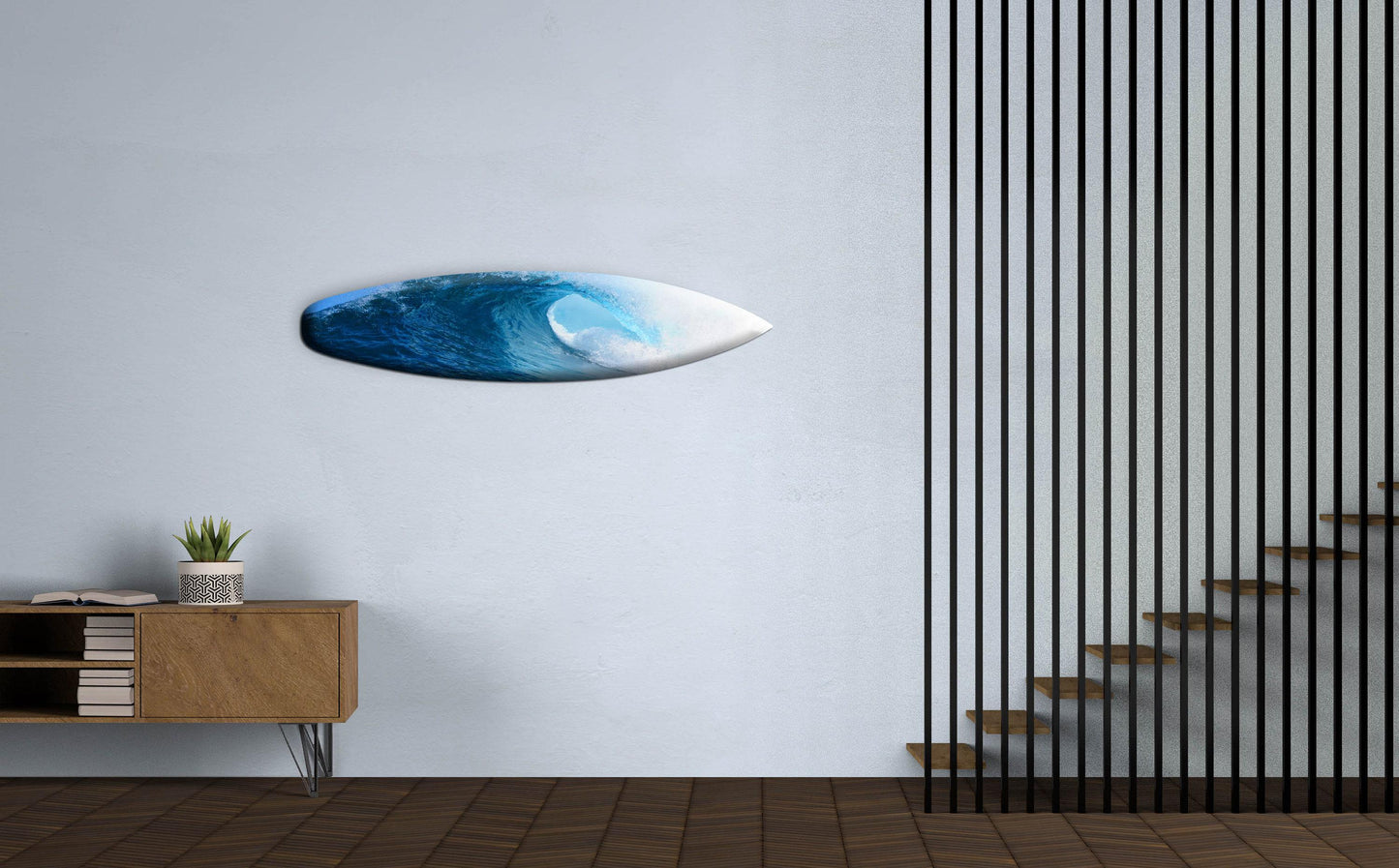 Surfboard Wall Art: Ocean Wave Coastal Decor