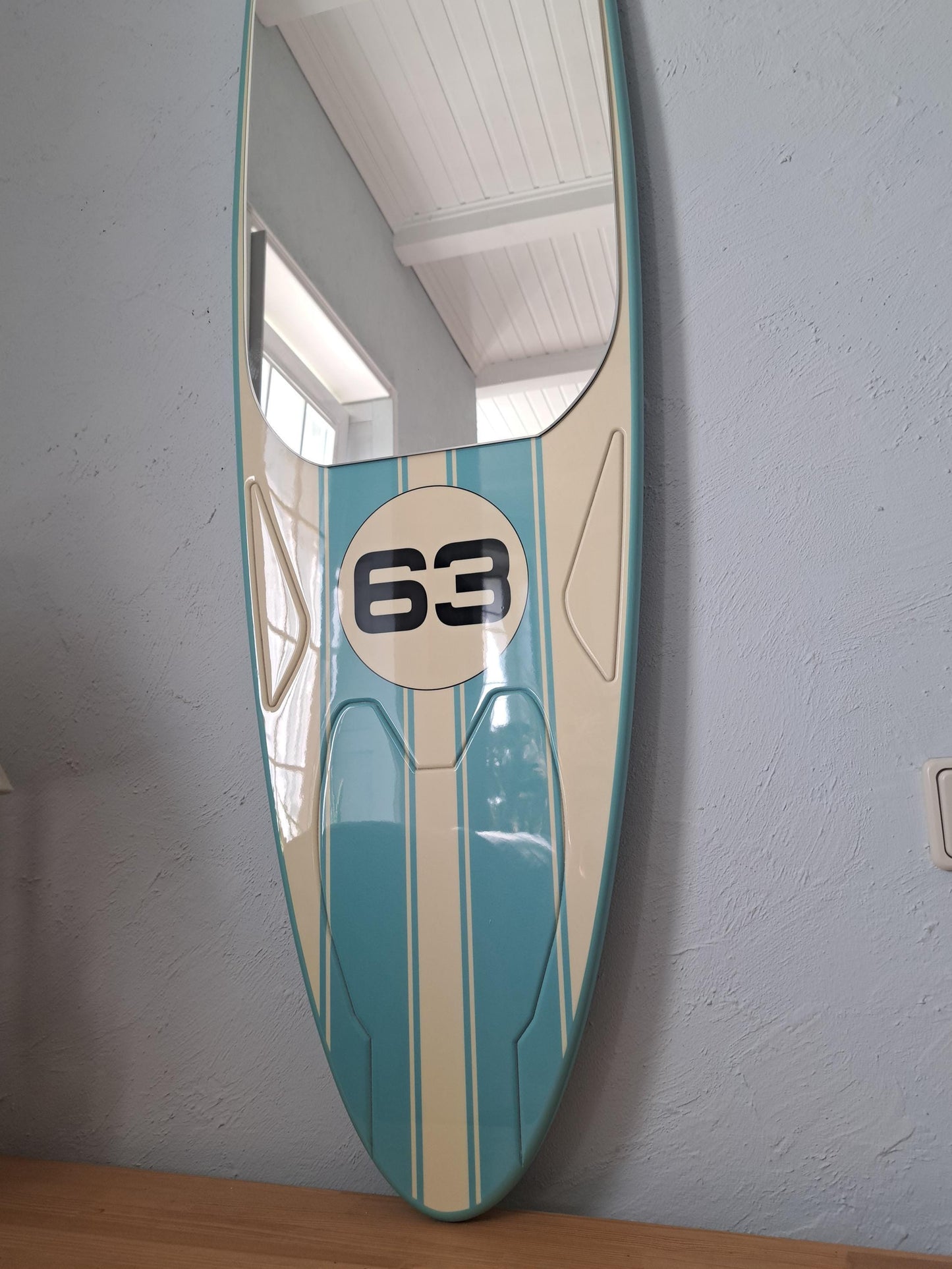Surfboard Mirror: Race Car Design - Sporty Kids Room Decor