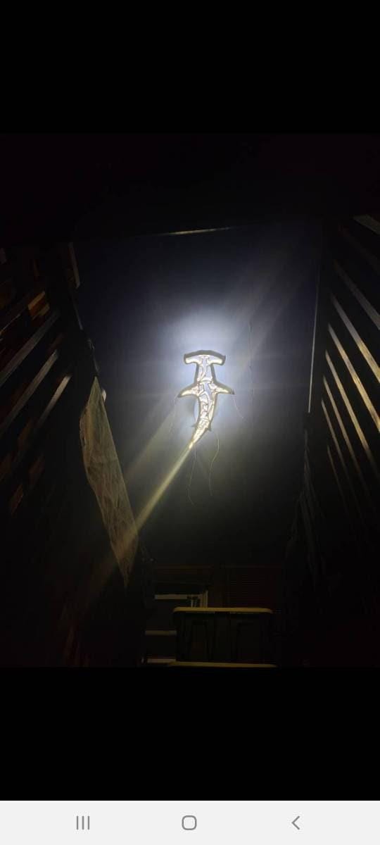 Shark hammer ceiling chandelier (Lecroy)