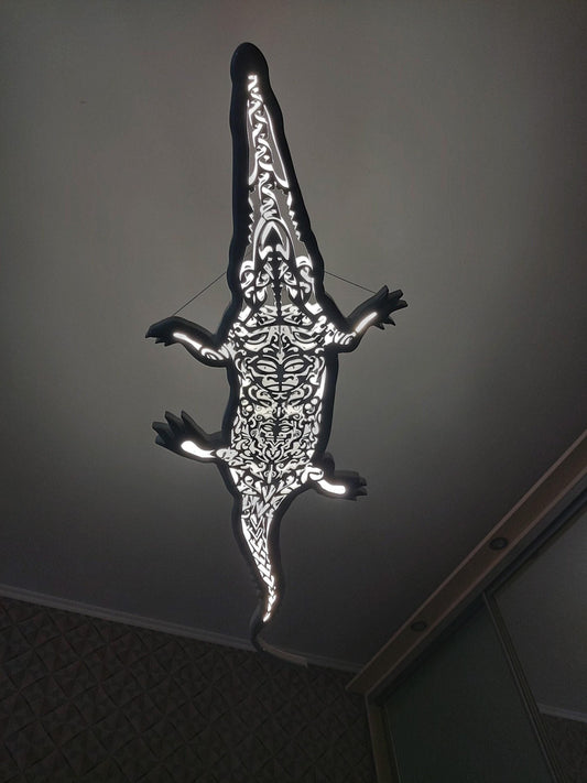 Crocodile LED Ceiling Light – Wild Spirit of the Tropics