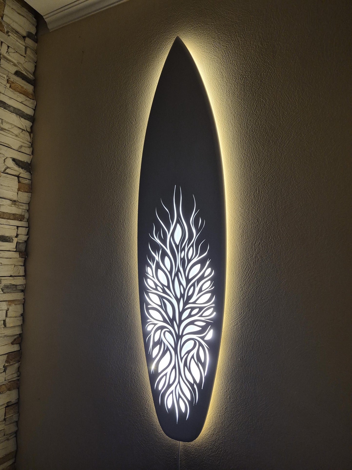 Surf Flame Wall Light – LED Surfboard Lamp with Backlight