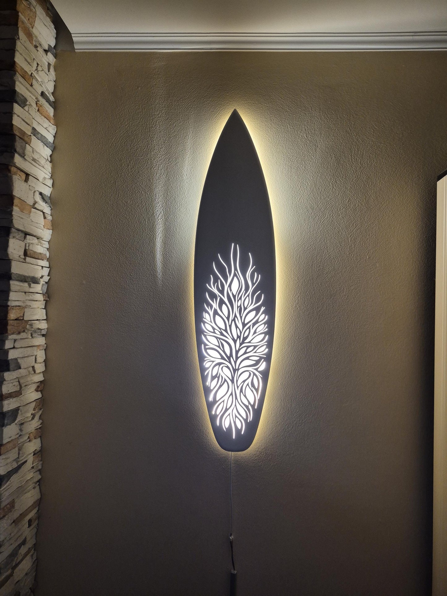 Surf Flame Wall Light – LED Surfboard Lamp with Backlight