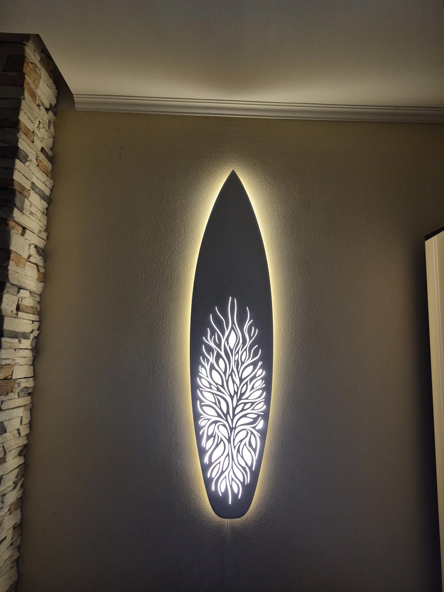 Surf Flame Wall Light – LED Surfboard Lamp with Backlight