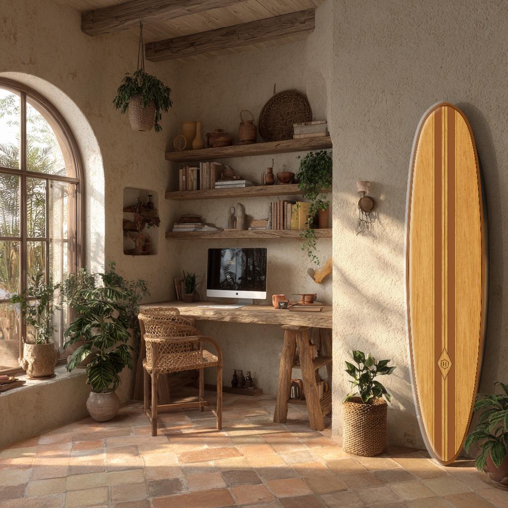 Surfboard wall Art, 1960s Style : Coastal Beach House Art