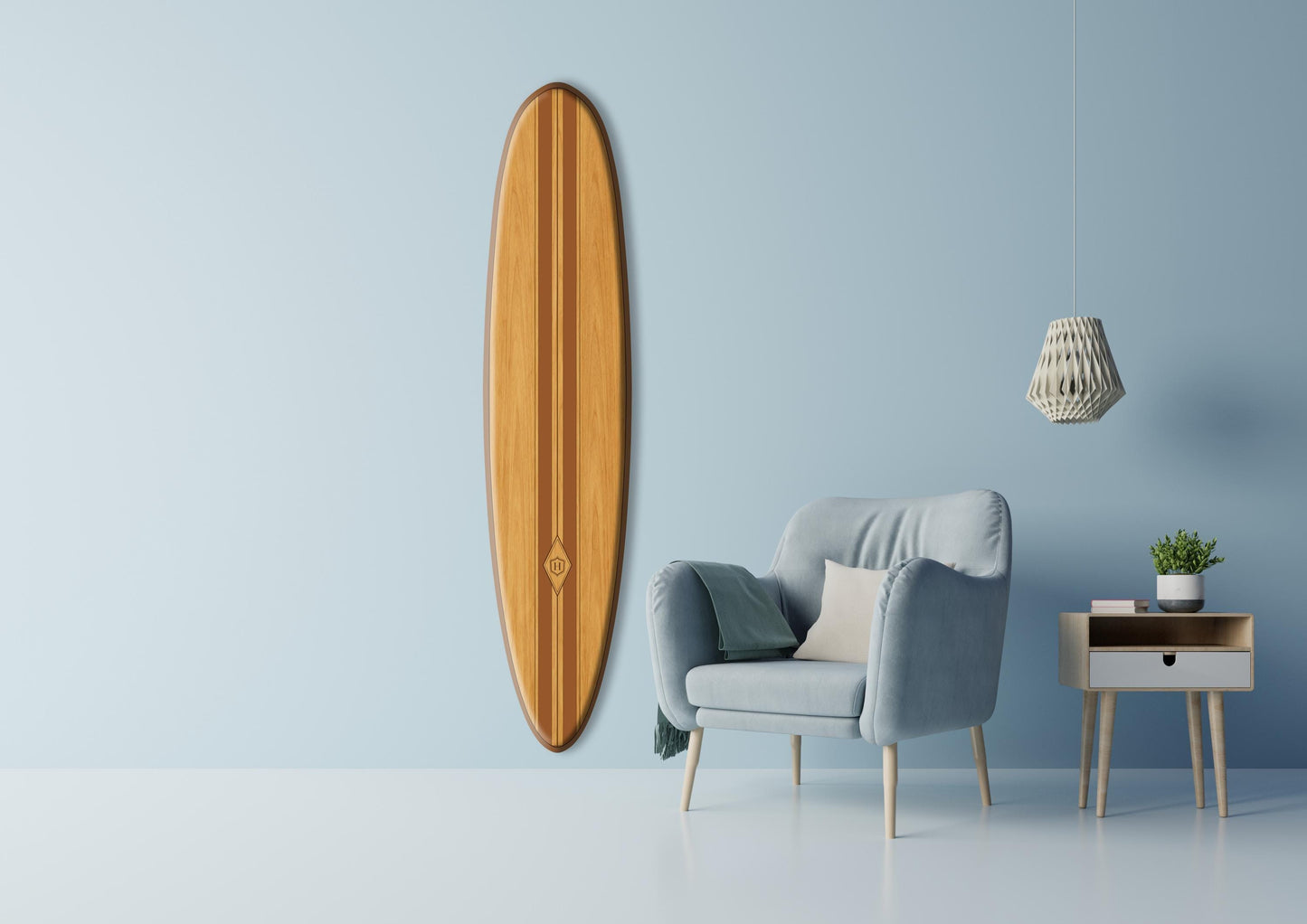 Surfboard wall Art, 1960s Style : Coastal Beach House Art