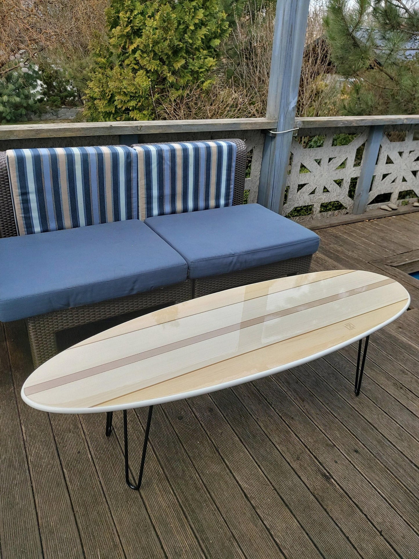 Surfboard Coffee Table: Beach Decor, Surfing Art