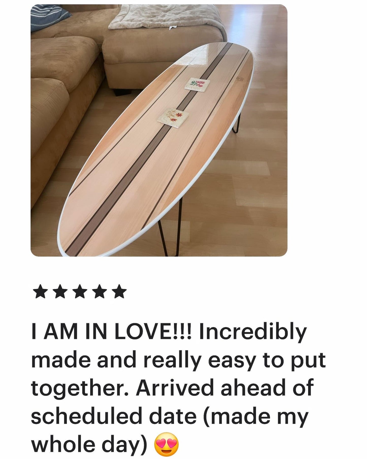 Surfboard Coffee Table: Beach Decor, Surfing Art