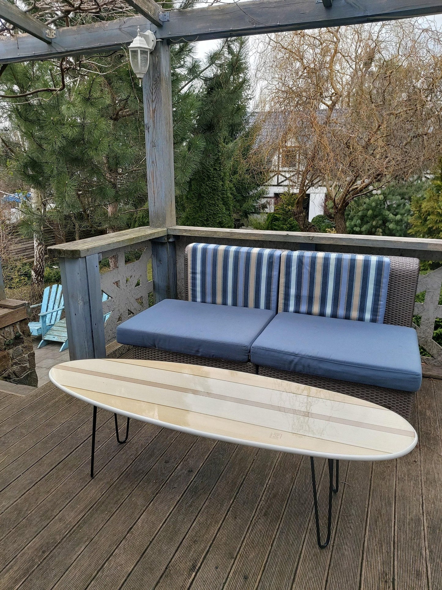 Surfboard Coffee Table: Beach Decor, Surfing Art