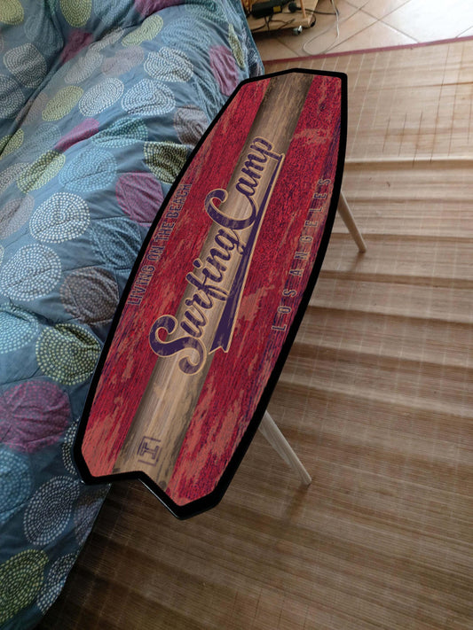 Surfboard Coffee Table: Beach Bar Decor, Surfing Camp Art