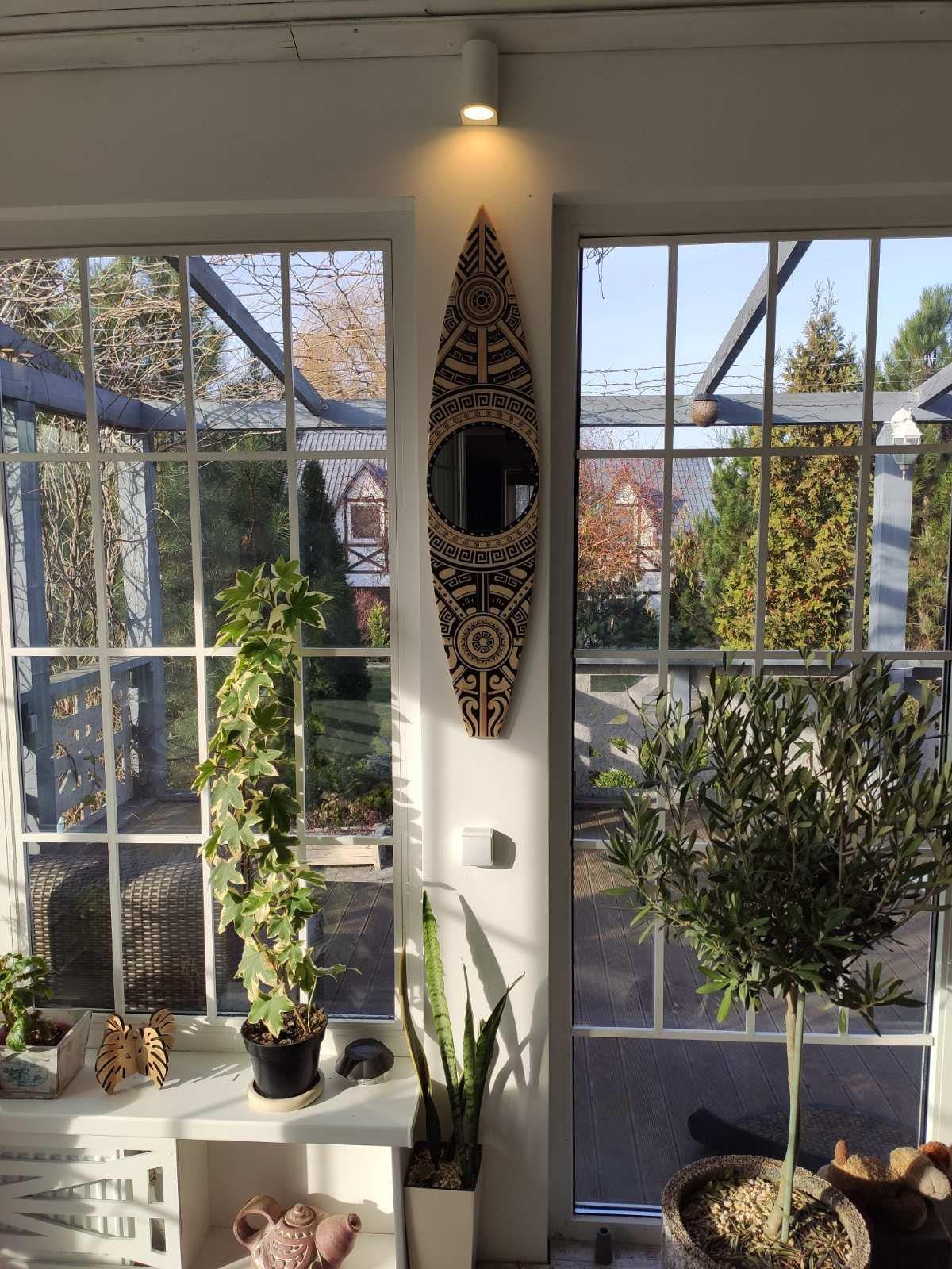 Surfboard Mirror Wall Art: Beach Decor, Surfing Gift (100cm)