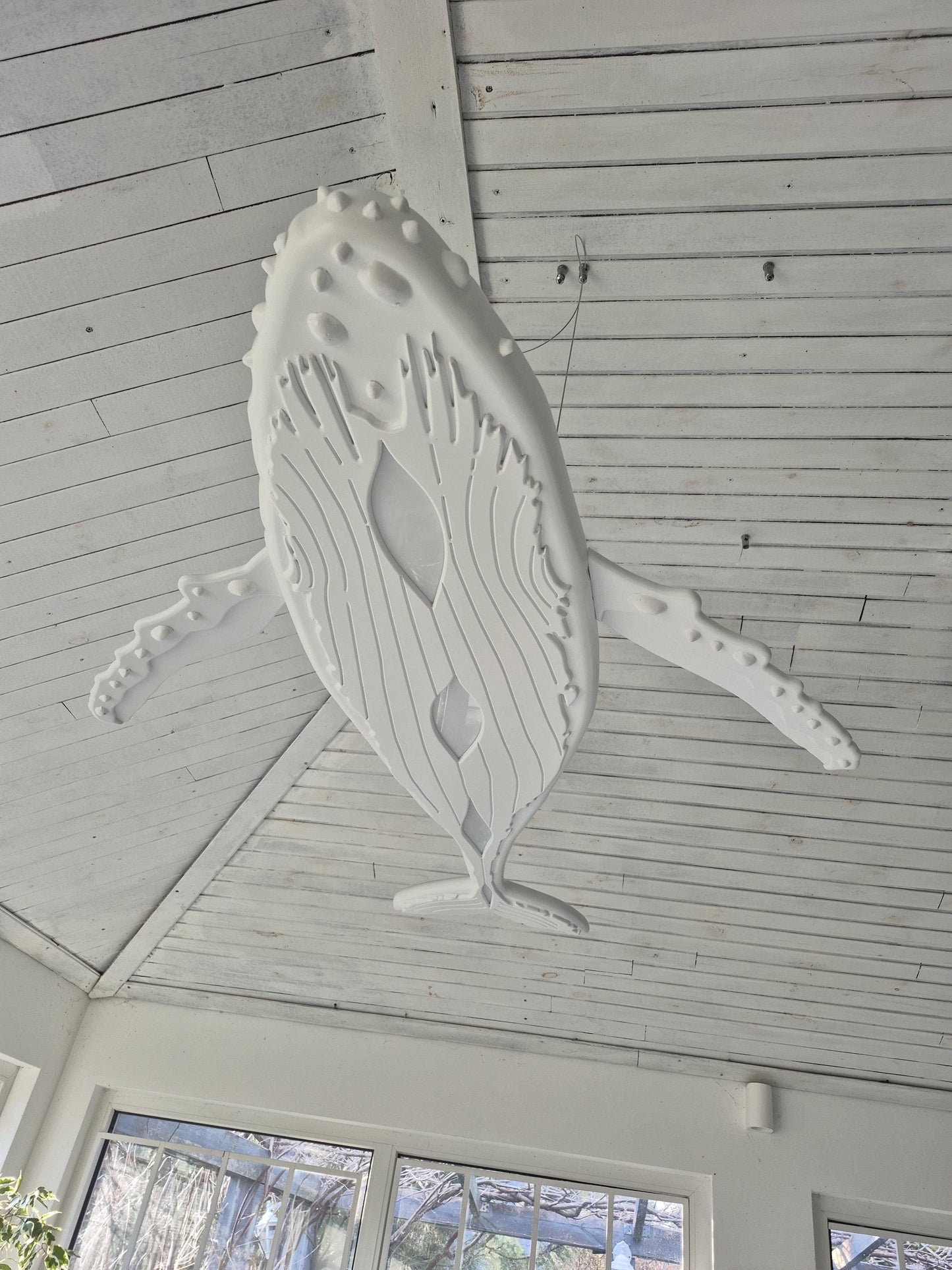 Whale Ceiling Light – Coastal Ocean Chandelier, Surf Style Lighting, Beach House Ceiling Lamp