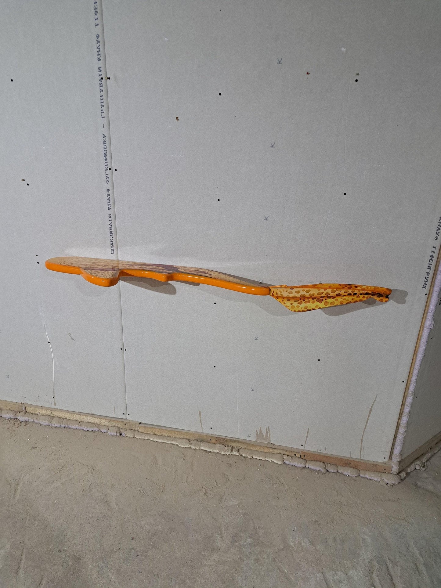 40 inch Shelf in the shape of a leopard shark for wall decoration