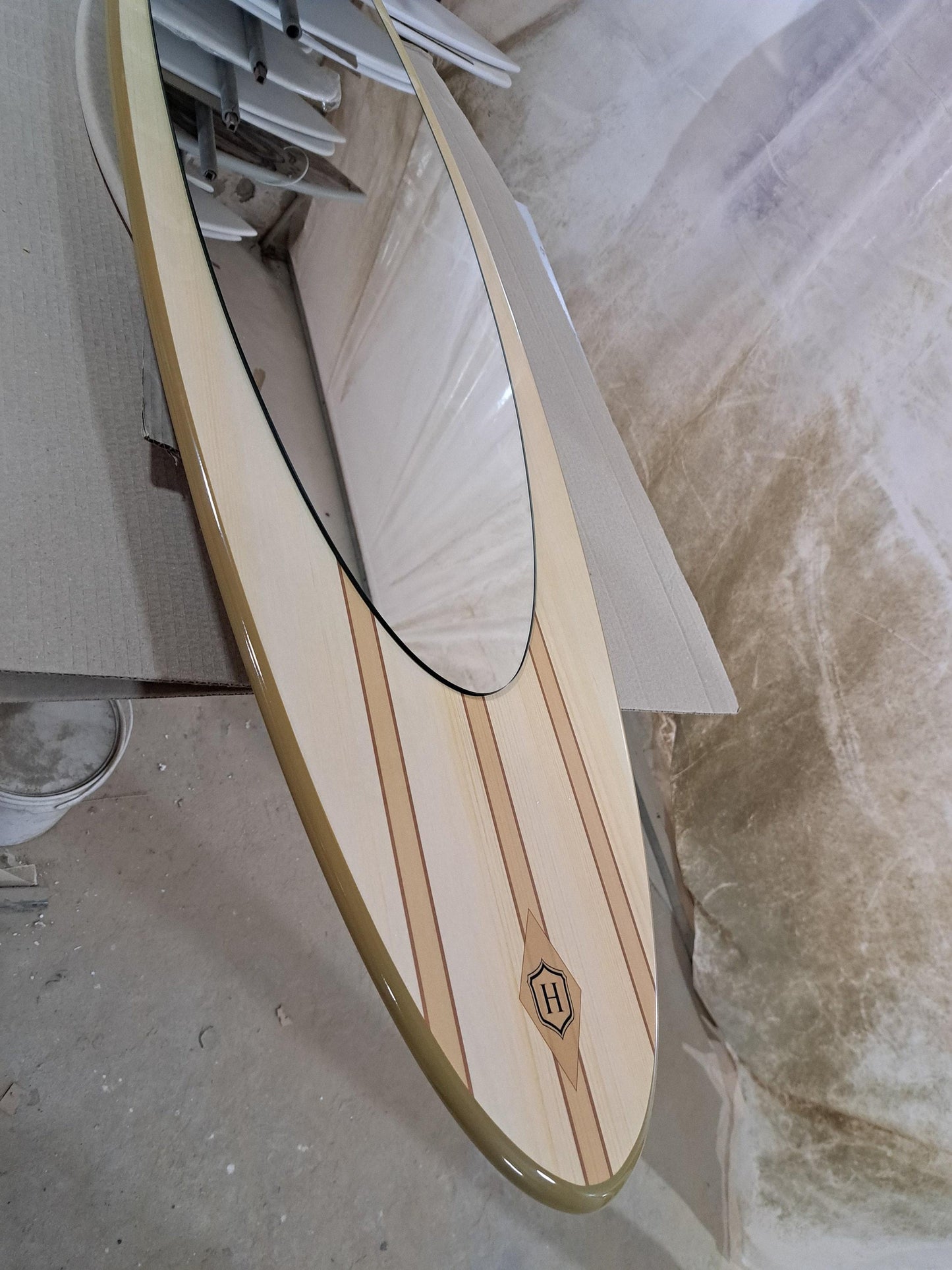 Surfboard Mirror - Coastal Beach House Wall Decor