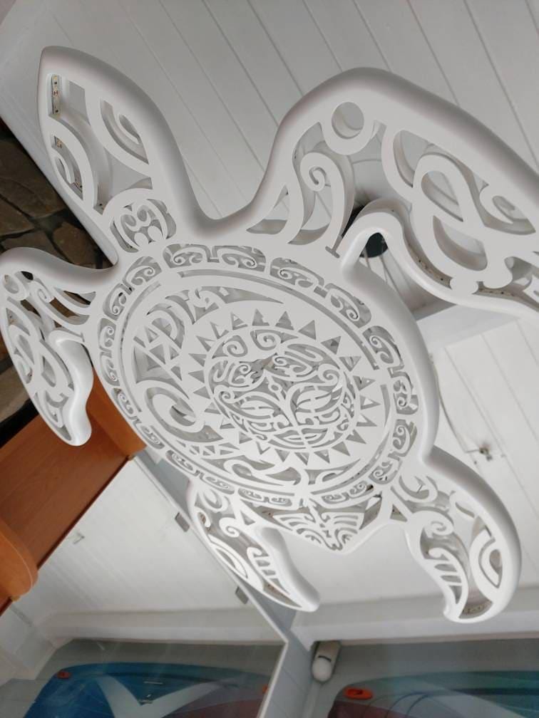 Turtle Ceiling Light – Handcrafted Ocean-Inspired Chandelier – Surf Style Coastal Decor – LED Sea Turtle Lamp