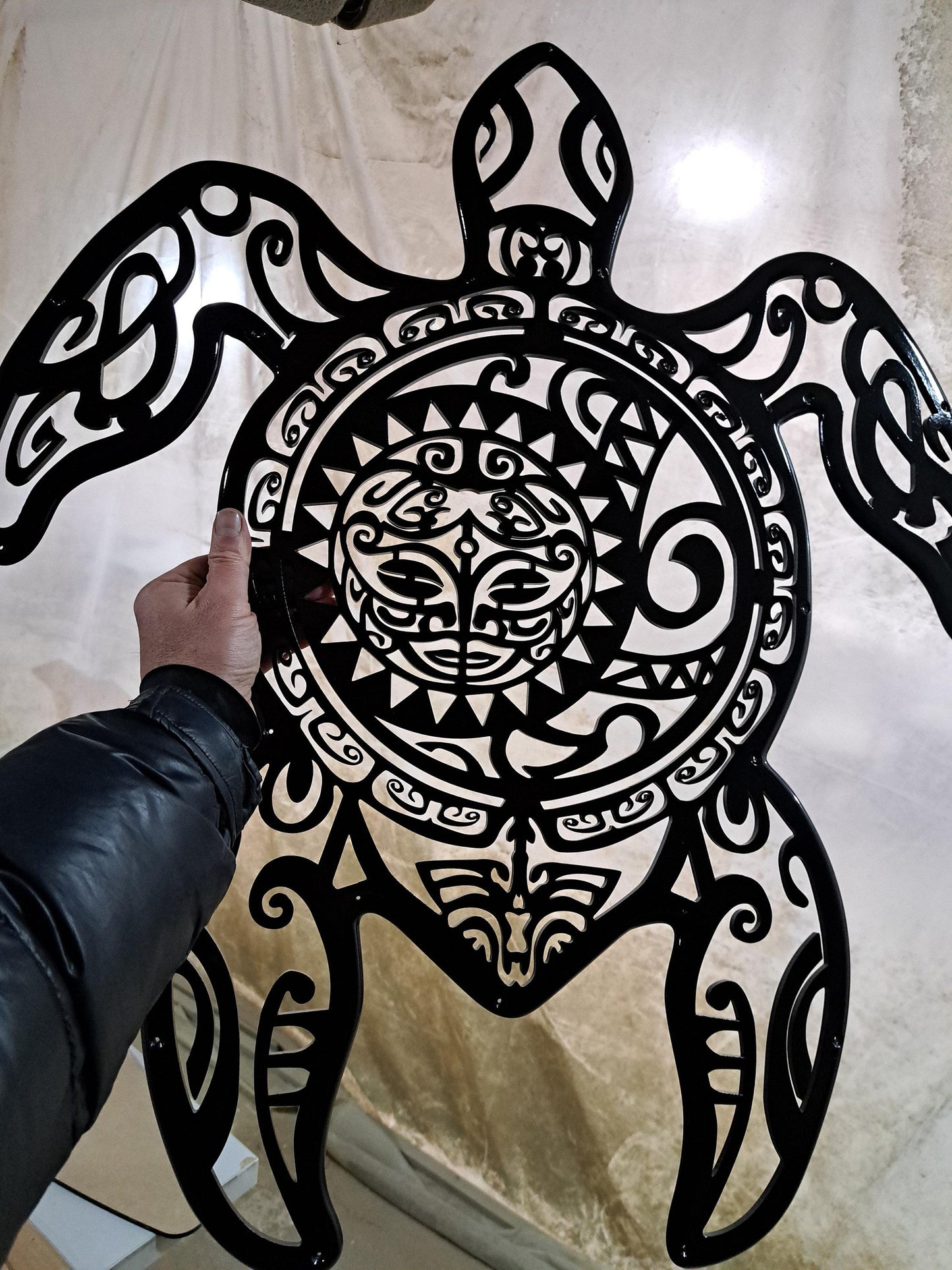 Turtle Ceiling Light – Handcrafted Ocean-Inspired Chandelier – Surf Style Coastal Decor – LED Sea Turtle Lamp