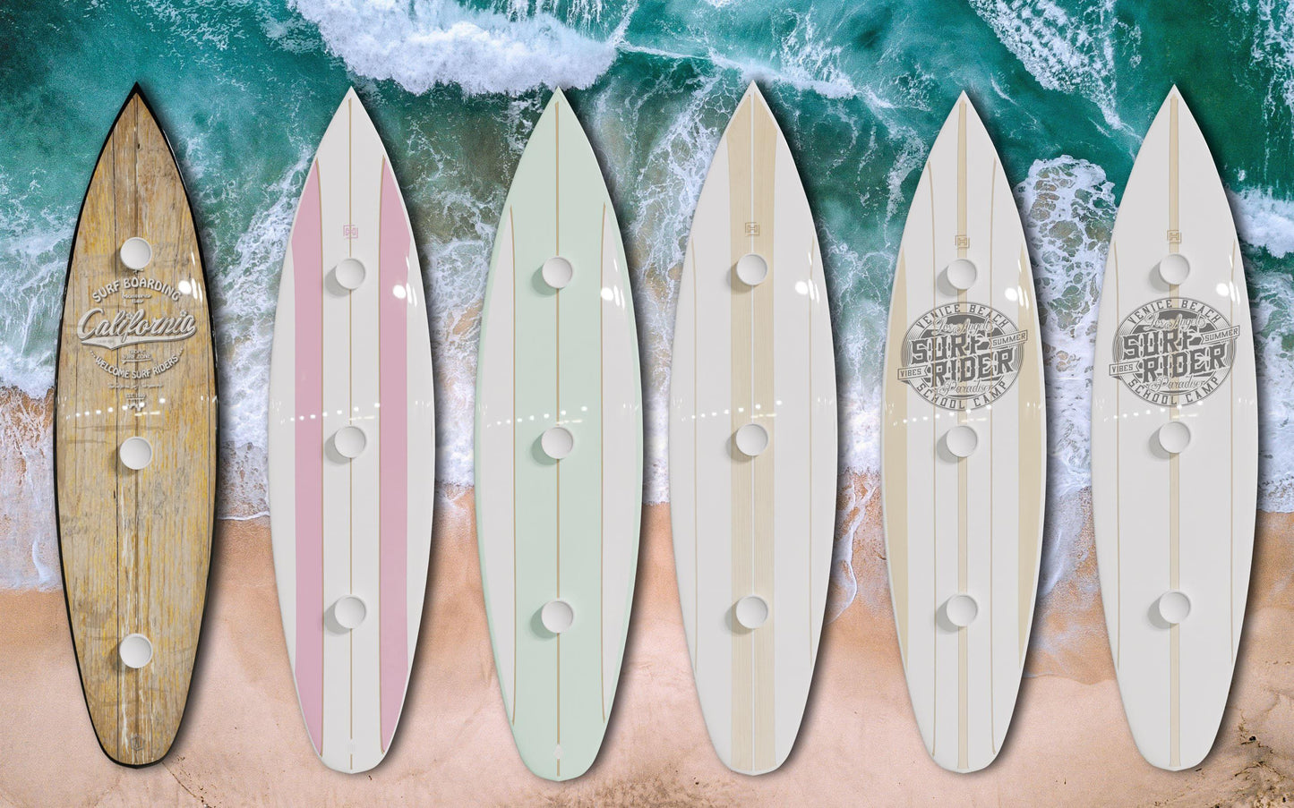 Surfboard Ceiling Light with Monstera Design for Billiard Rooms