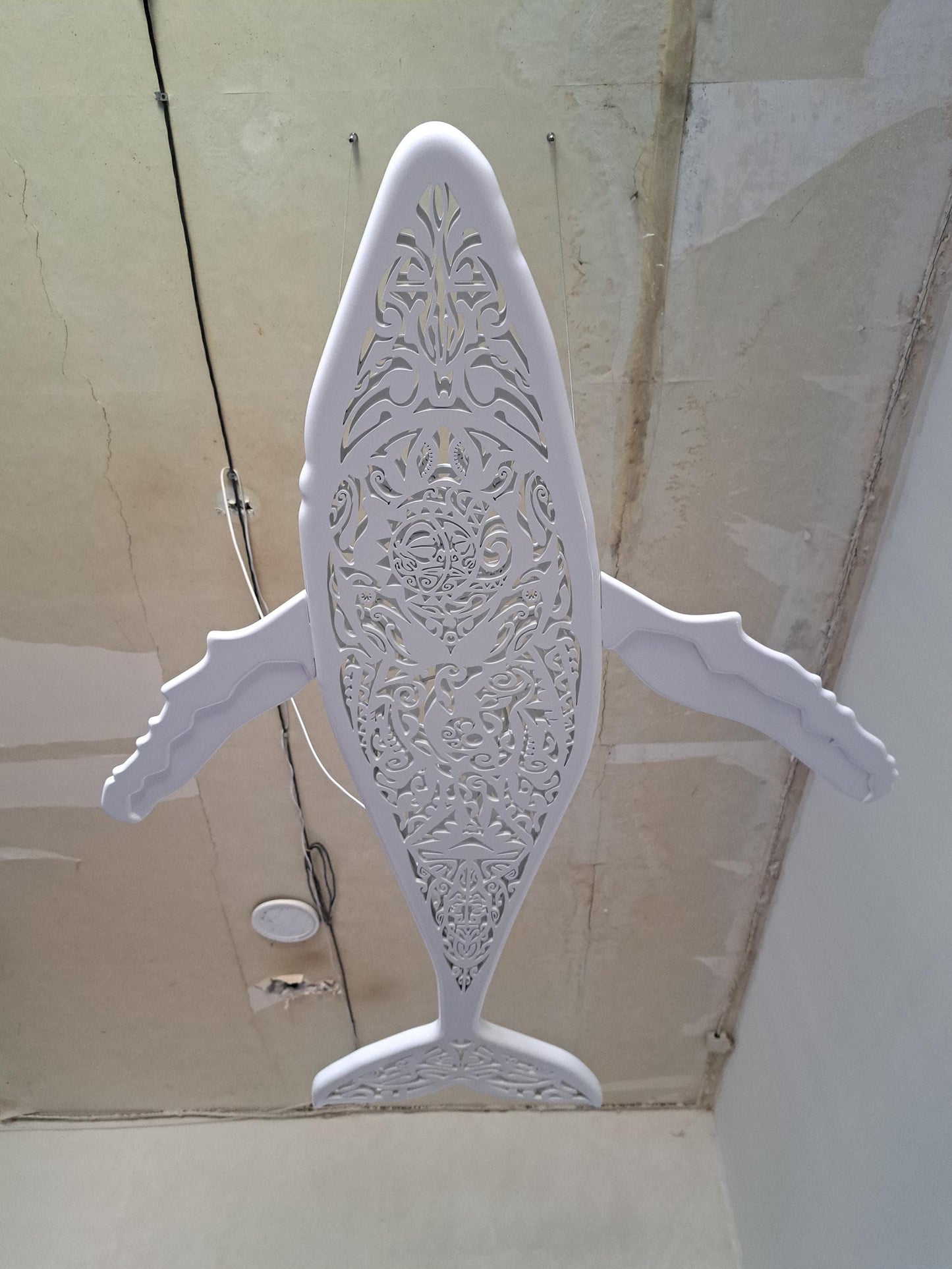 Whale LED Ceiling Chandelier 40 Inch – Ocean Light for Coastal Homes