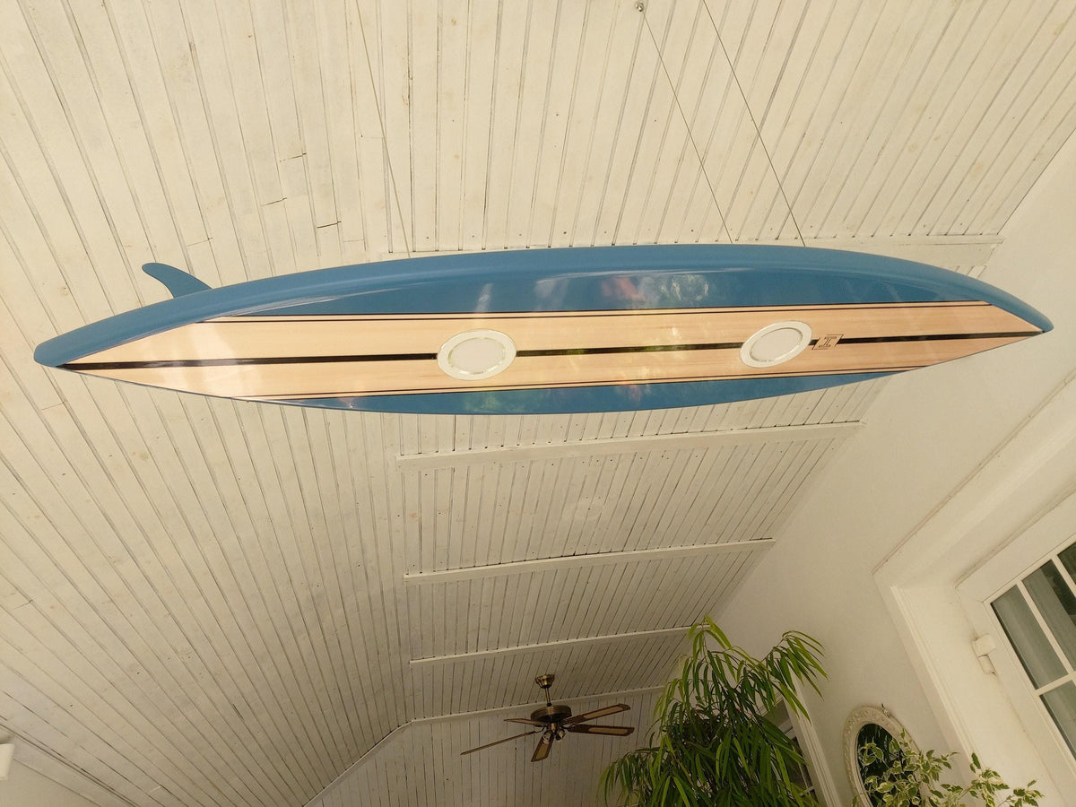 Surfboard Pool Table Light – LED Surfboard Ceiling Chandelier for Game Room & Coastal Decor