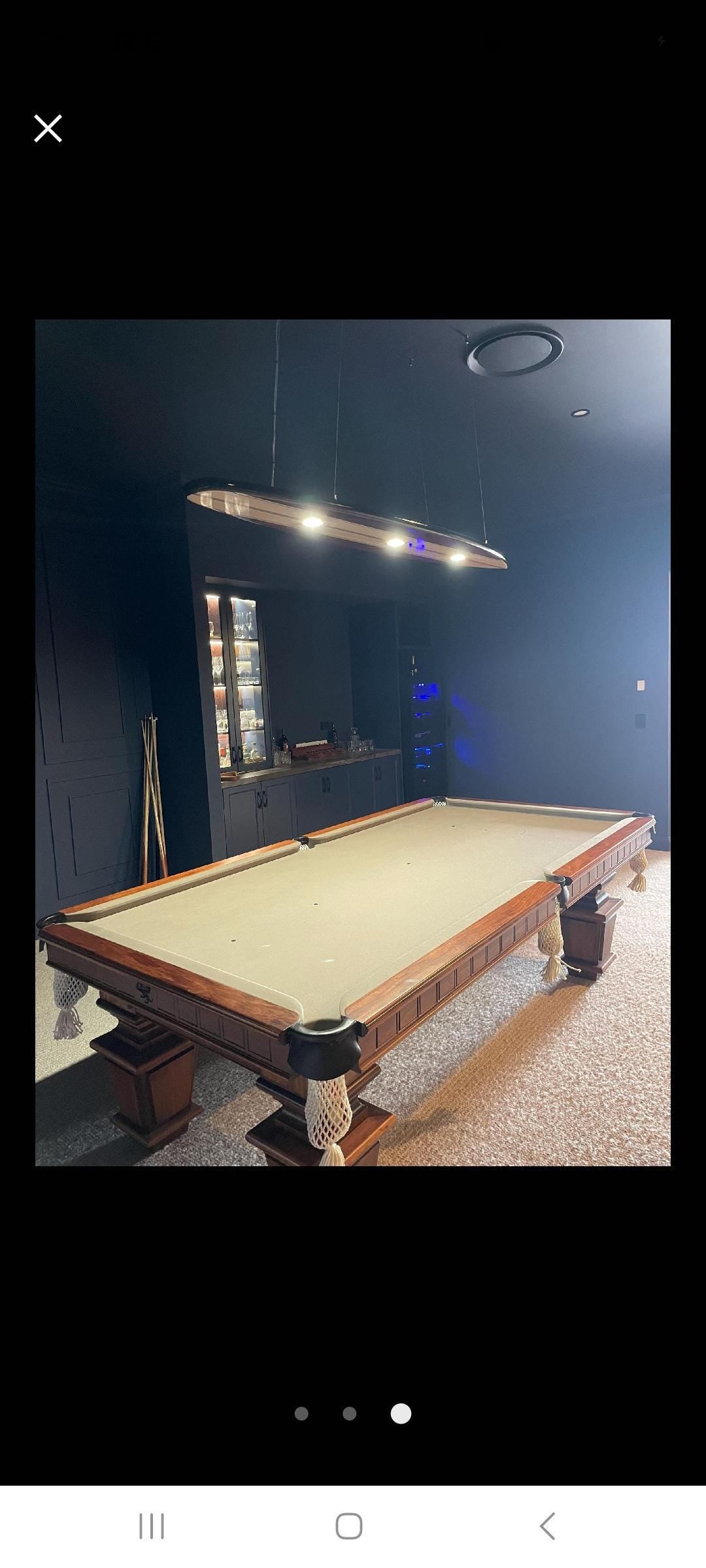Surfboard Pool Table Light LED spots on