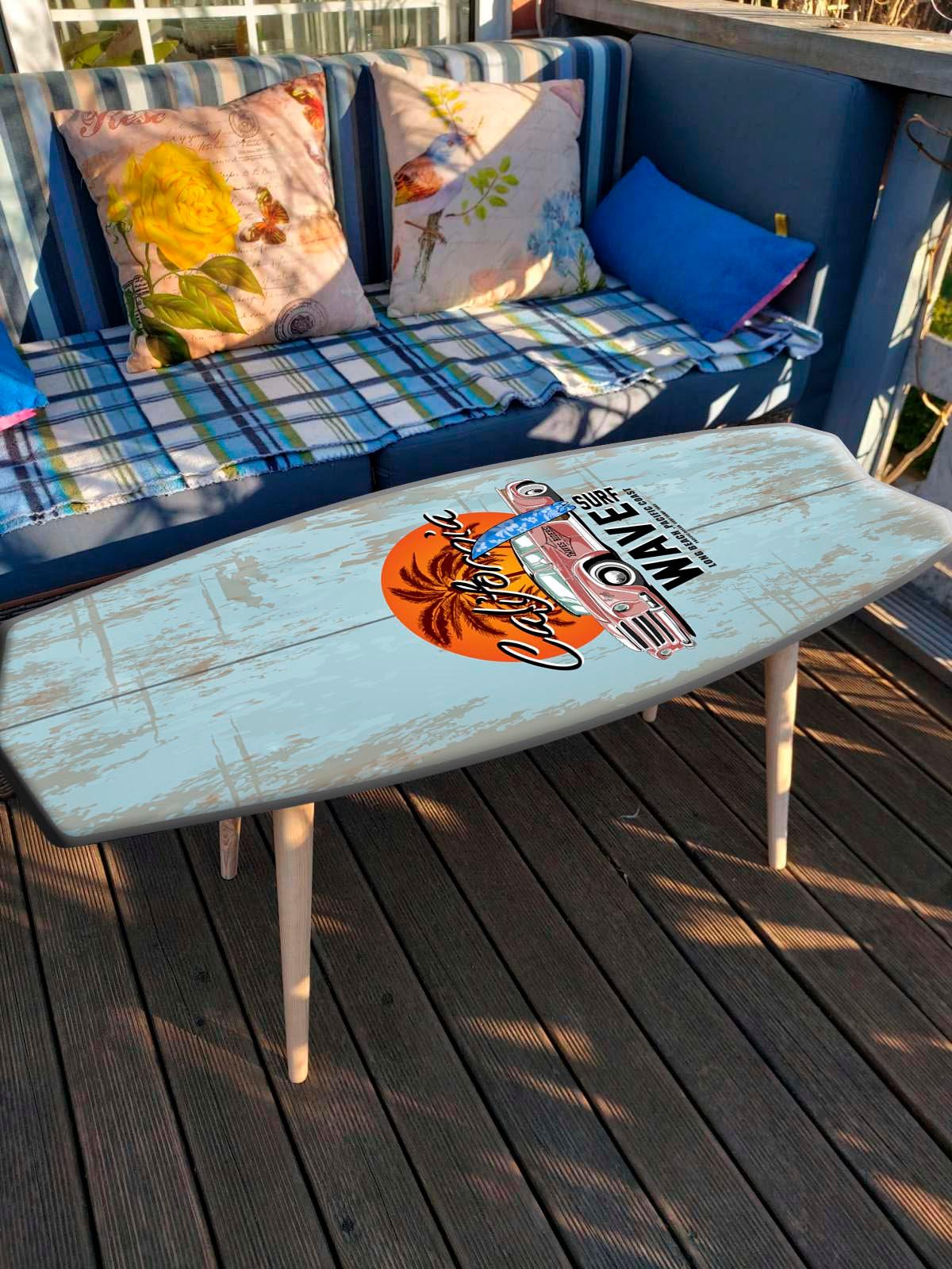 Surfboard Coffee Table: Beach Bar Decor, Surf Gift
