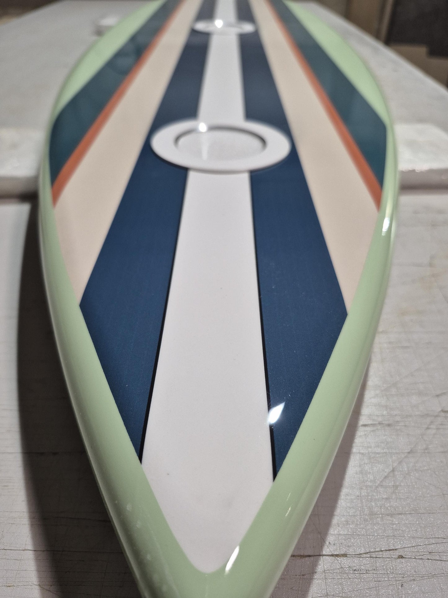Surfboard shaped ceiling chandelier, Light blue, Pool Billiard Table Light