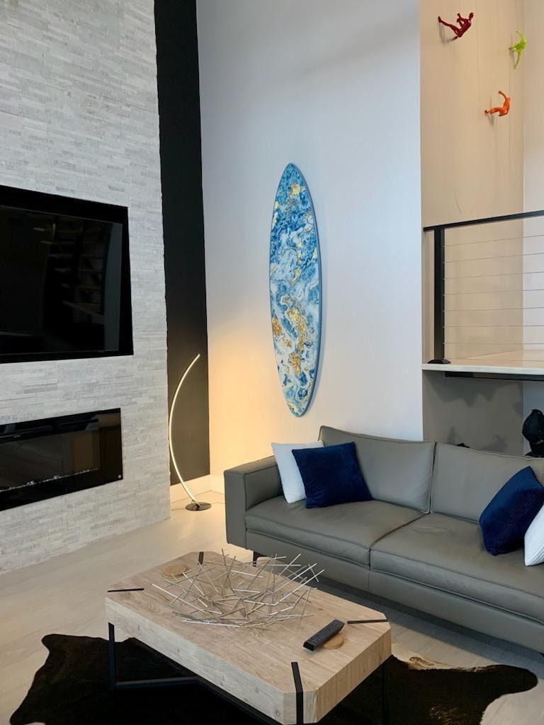 Marble Surfboard Wall Art - Beach Bar Decor